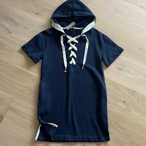 NWT J. Crew Navy Hoodie Dress